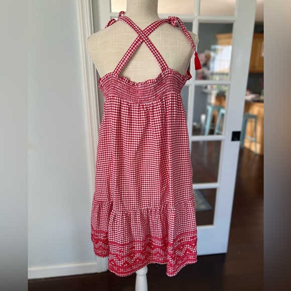Old Navy red/white checkered sundress, size L - Picture 2 of 8